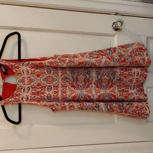 Lulu's Dresses Lulu's Design Major Red Print Swing Dress Size S